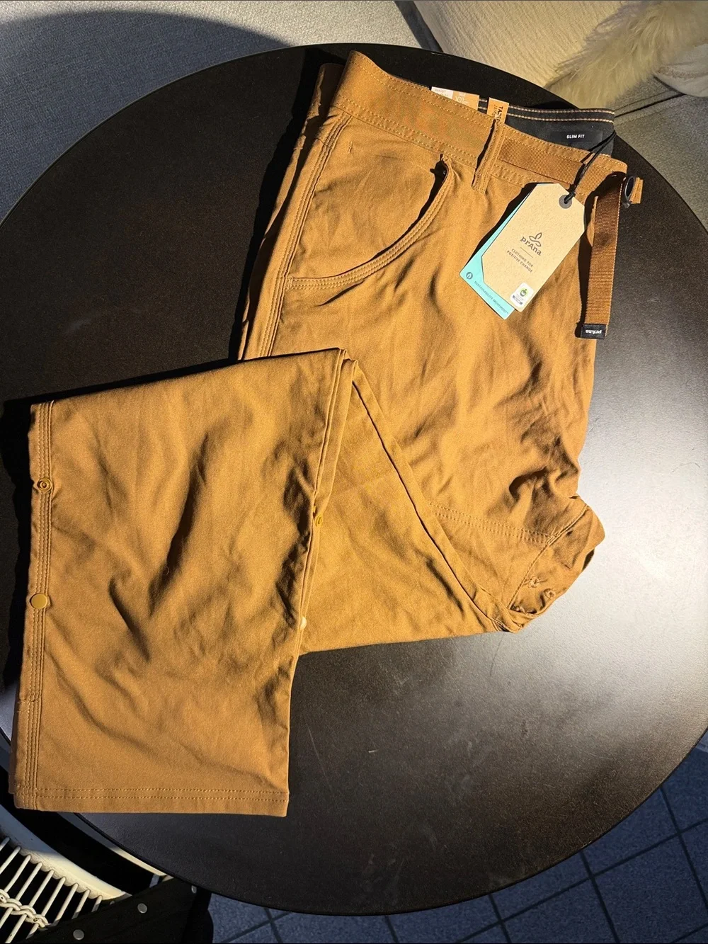 Prana Men's Brown Chinos with Drawstring Waist